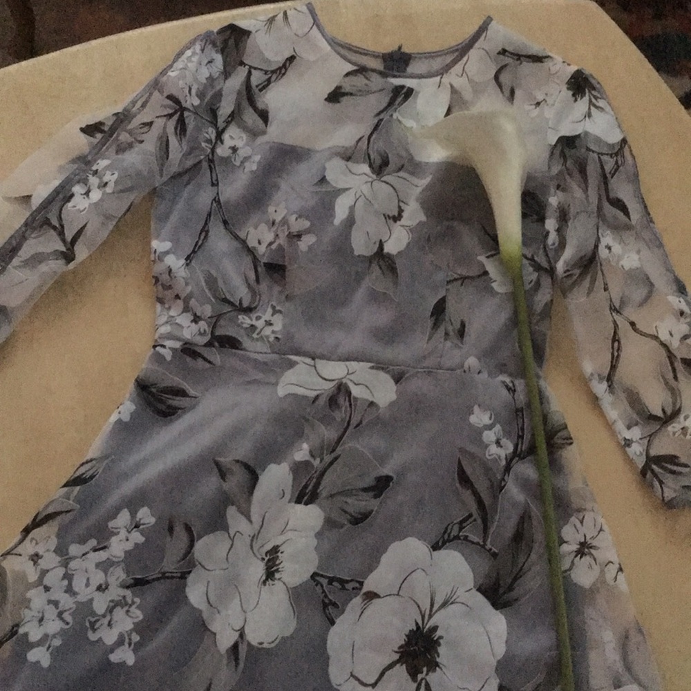 Black and white Flower dress